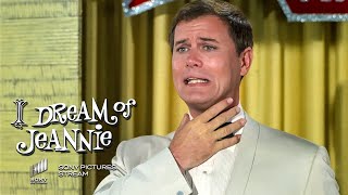 Jeannie snaps her finger to make Tony Sing | I Dream of Jeannie | Classic TV Show