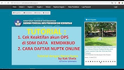 Cara Cek Keaktifan Akun Operator Sekolah dan Cara Daftar NUPTK di SDM DATA KEMDIKBUD - Durasi: 9.53. 