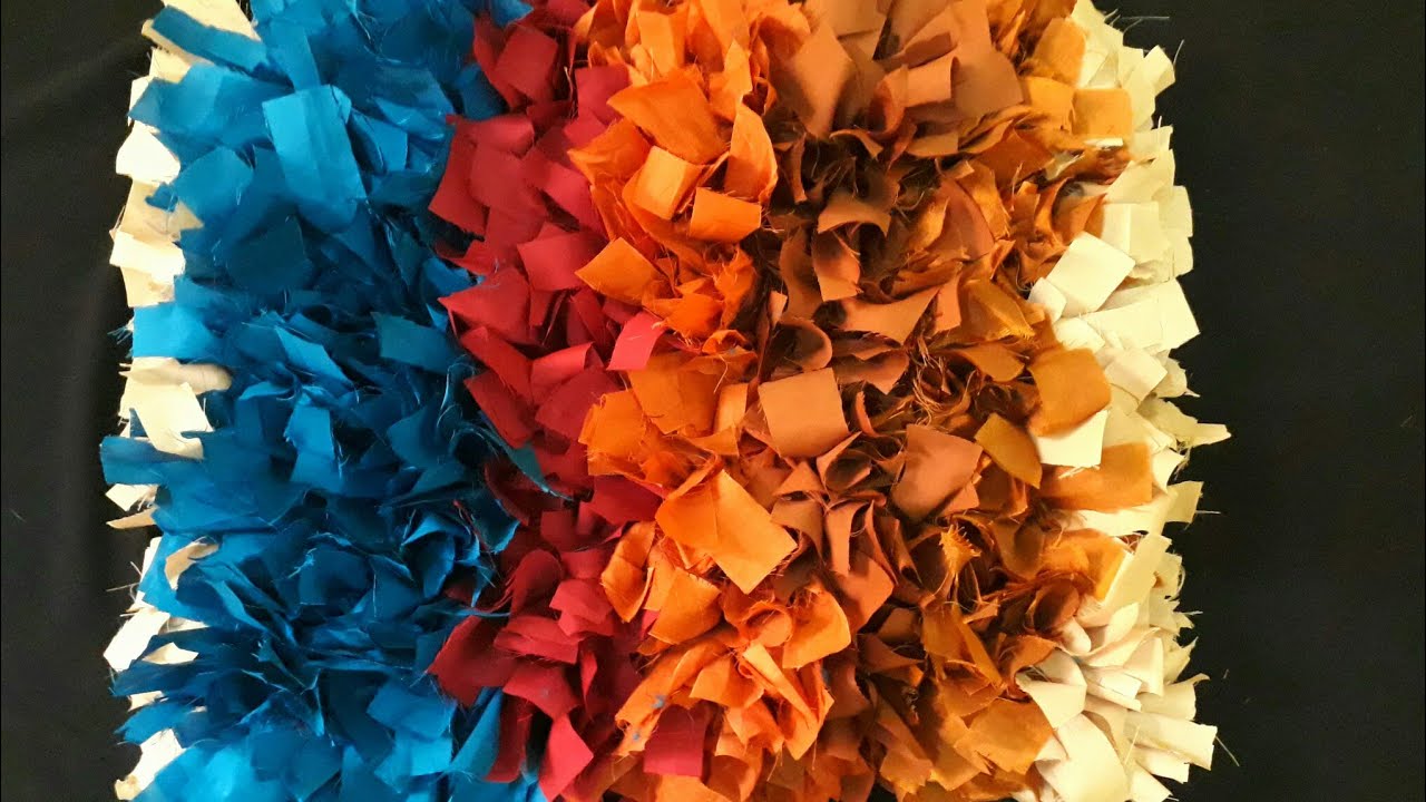 Door mat with old fabric/saree/shawl YouTube