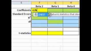 Multivariate Regression in MS Excel 2010