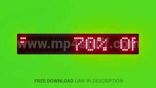 70% Off Scrolling Red Dot Matrix Led Text Animation On Green Screen Seamless Loop