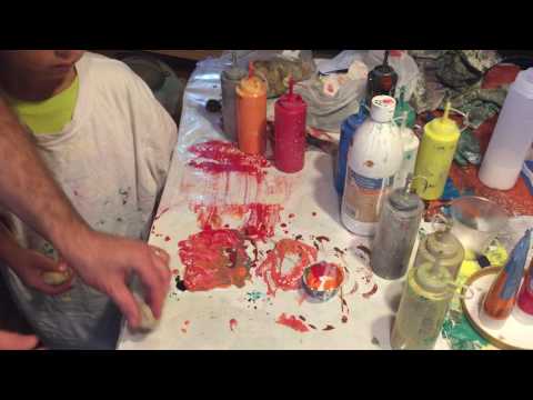 Kindness Rocks making using Acrylic Painting Pouring Fluid Flow Art