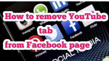 How to remove YouTube tab from Facebook page" rojdin video ".