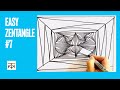 EASY and CRAZY Zentangle #7 : satisfying spiral optical illusion doodle drawing