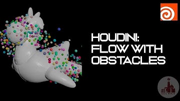 PROMO: FLOW WITH OBSTACLES| #houdini, #vfx, #simulation #render