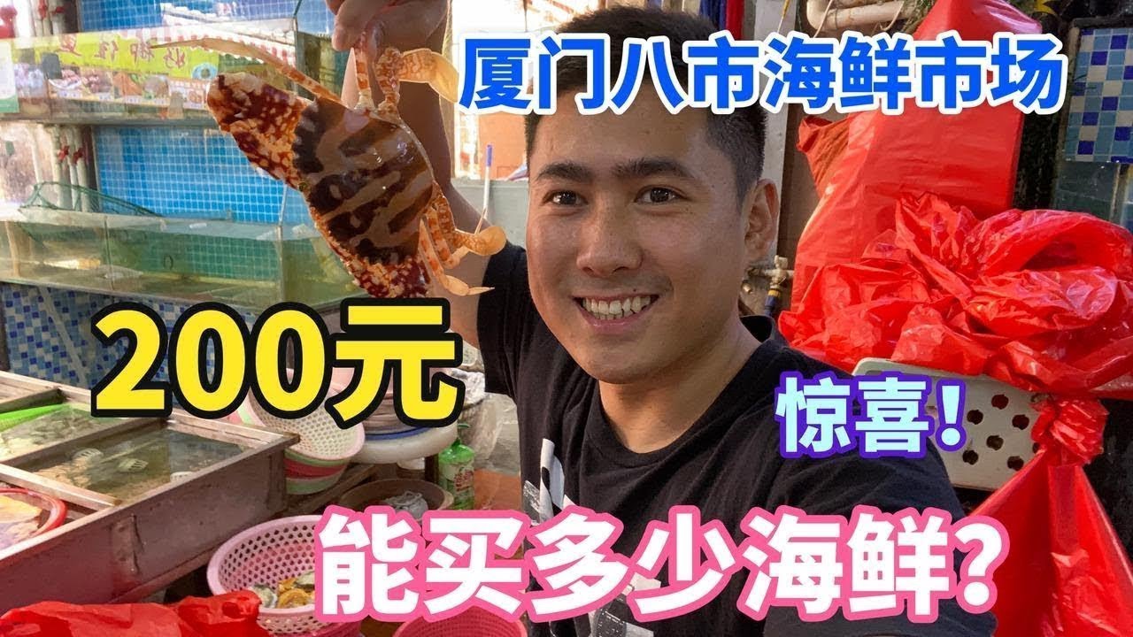 【合集】 花200元在厦门八市海鲜市场能买多少海鲜？准备好惊讶吧！【老胡吃饱饱】