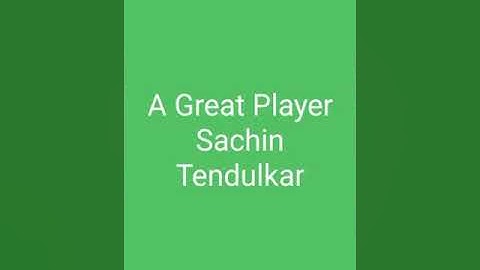 S.S.V.M.Kishanpur Class-3rd Subject-English Topic-A great player Sachin Tendulkar