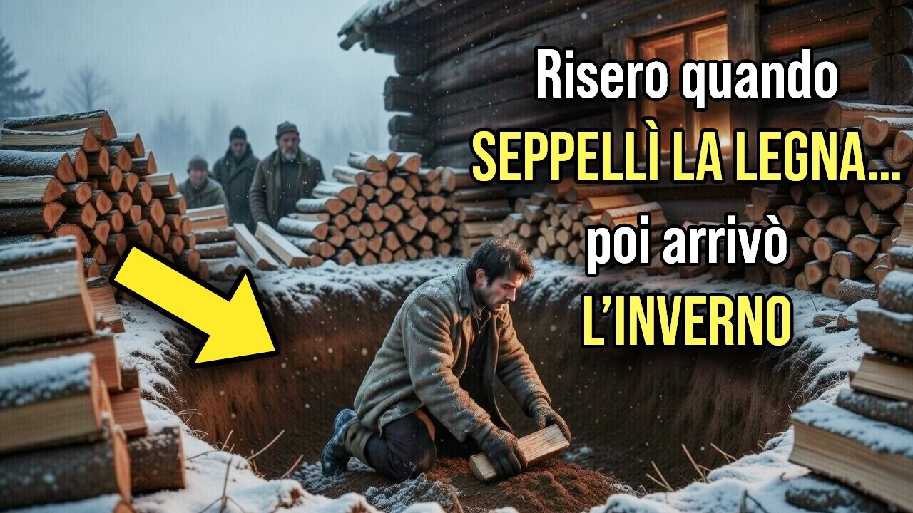 Risero dell’uomo quando seppellì la legna attorno alla casa — finché arrivò l’inverno