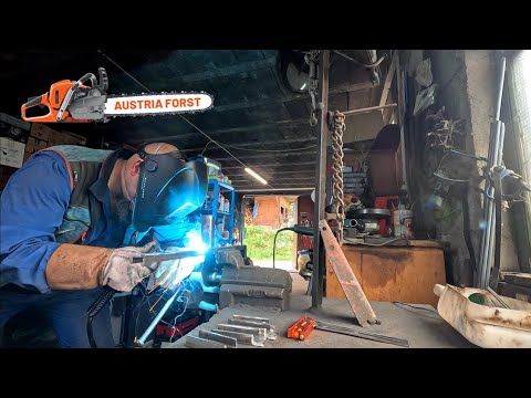 Beam holder for ladder build yourself from scrap iron