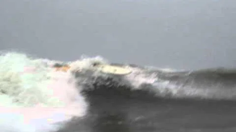 surfing Hurricane Irene @ Jones Beach - Caution: W...