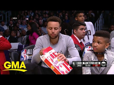 Steph Curry ranks NBA arenas' popcorns | GMA