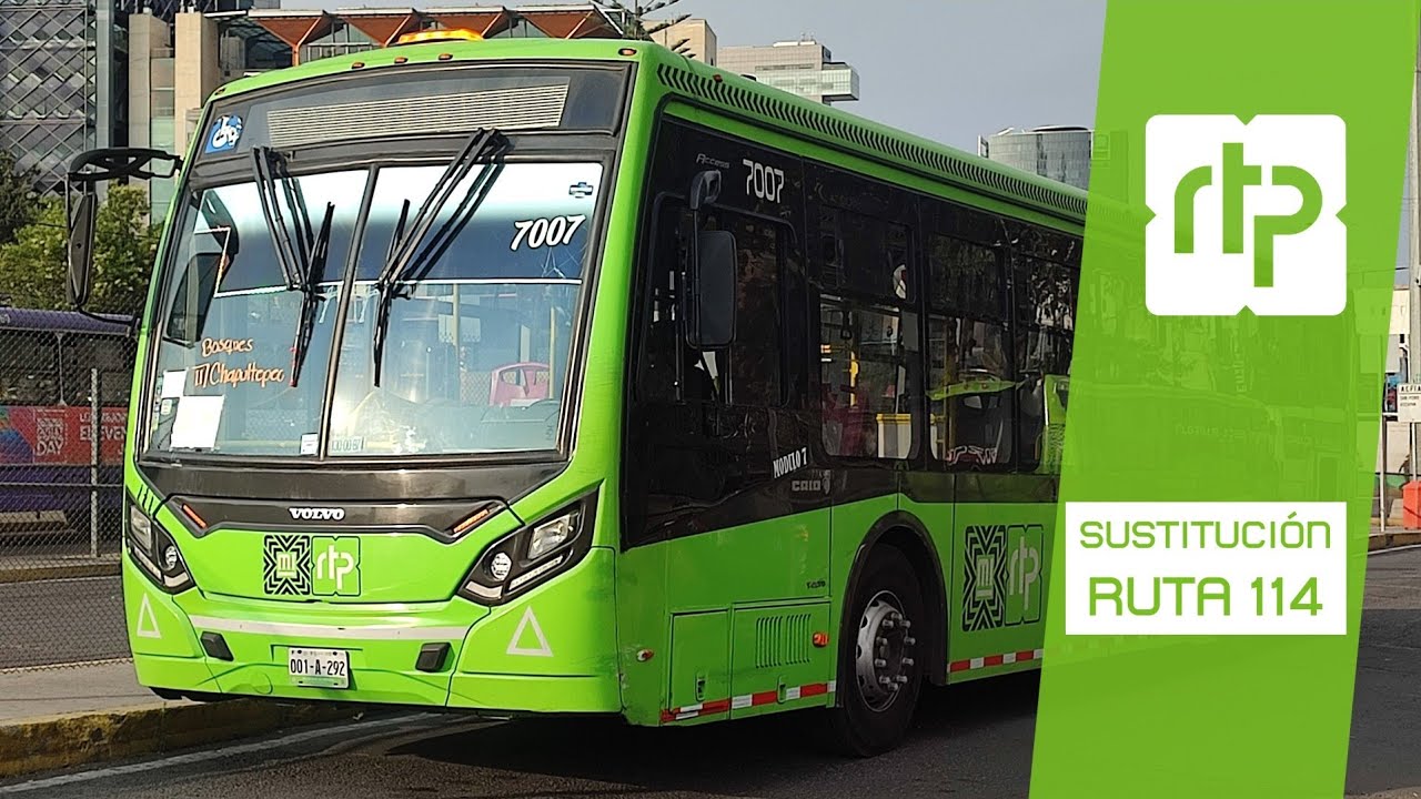 RTP CDMX - Sustitución Ruta 114 - De Metro Chapultepec a Contadero