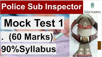 Mock Test 1 | Sub Inspector | Police | JKSSB