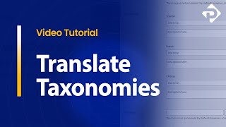 How to translate taxonomy values in WordPress
