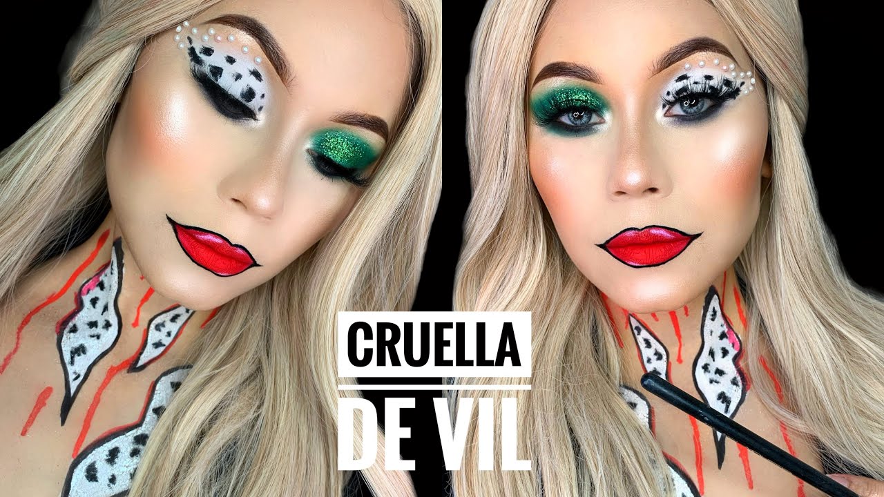 MAQUILLAJE DE CRUELLA DE VIL FACIL 2020 Halloween look