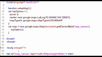 Hello World Google Map API : นำ Google Map มาแสดงบนเว็บไซต์