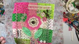 My #SlowStitchCollab7 piece from Lauretta!