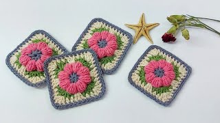 en kolay motif modeli 🌼 bebek battaniyesi, yelek için motif örneği yapılışı / tığ işi örgü modelleri