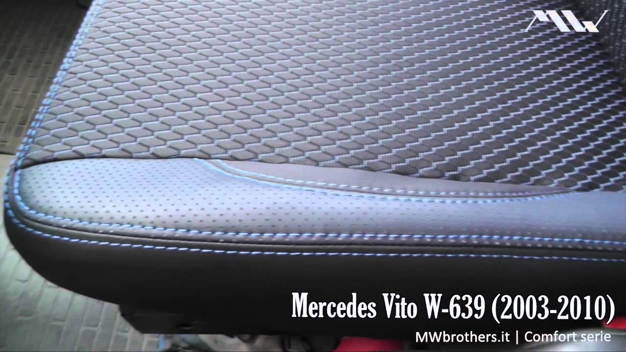 Coprisedili Per Mercedes-Benz Vito W638/W639 (1996-2014) - Set Universale In Similpelle - Foto 4
