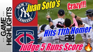 Yankees vs Twins TODAY Highlights (05/15/24) | Soto's Hits 11th Homer 🙌 | JUDGE 5 Runs Score 🚀