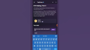 ETH Staking | Part 4 | Tapswap | TapSwap Code |