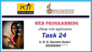 Web programming 1 | Task 24 | 1st year | Java institute