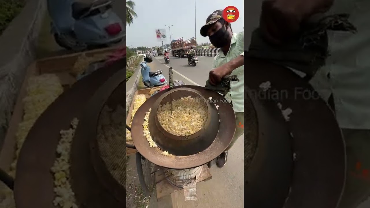 Man Selling Fresh Popcorn on Street Cart | Indian Street Food - Indian Food - Street Food India | South Indian Food