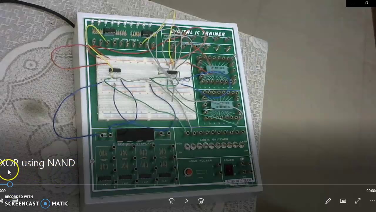 DCP Lab 13 Universal gates4 XOR, XNOR using NAND - YouTube