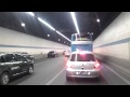 Driving through subway tunnel