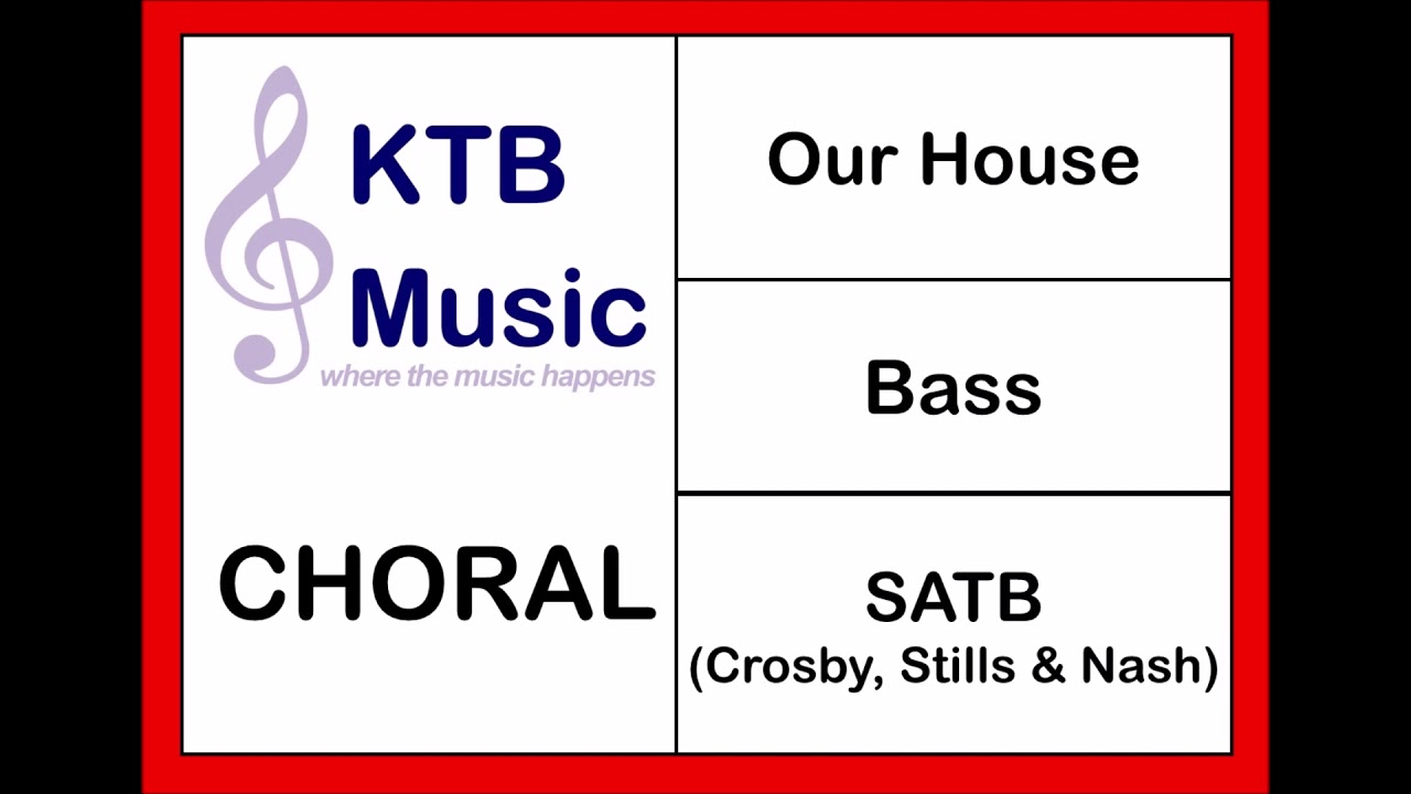 Our House (Crosby, Stills & Nash) SATB Choir [Bass Part Only]
