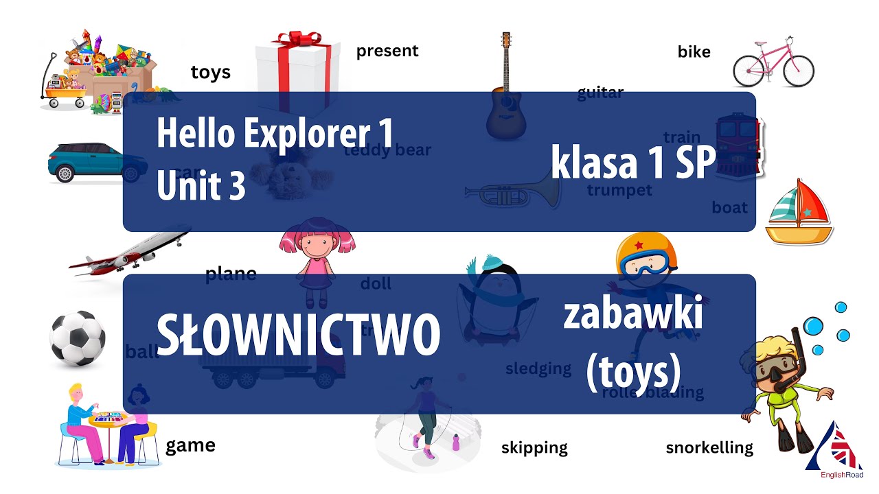Hello Explorer 2 Testy Unit 1 - Słownictwo: ZABAWKI/TOYS. Hello Explorer 1_Unit 3, klasa 1 szkoły