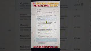 🔥 20+ Western Australia Visa Invitations Today | Invitation Round Update February 20, 2026"