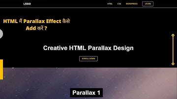 Html Parallax Scrolling Using CSS | Parallax Design (No JavaScript) In Hindi