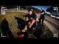 Aggressive Man Targets Parked Police Unit and Launches Unprovoked Assault