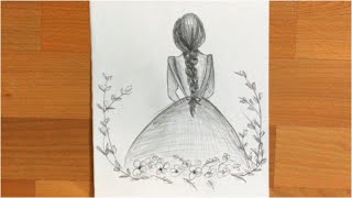 Kolay Kız elbisesi nasıl çizilir? Kolay Kız çizimi