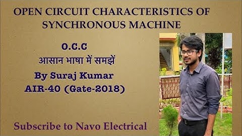 Open Circuit Characteristics of Synchronous Machine