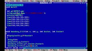 How to write a C program for boundary fill algorithm.