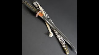 03540 ANTIQUE NIHONTO JAPANESE SKATANA SWORD WAKIZASHI KANENORI 兼則 signed w/KOSHIRAE