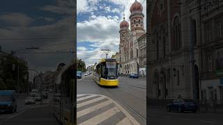 Pilsen tram on test drive near Sady Pětatřicátníků