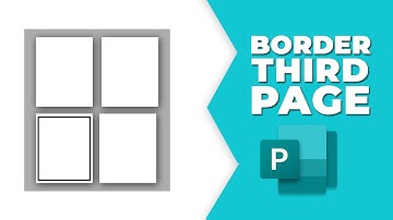 How to add border to third page in publisher