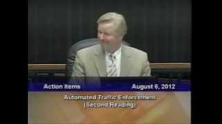 2012-08-06 Dubuque City Council Meeting - Red Light Cameras