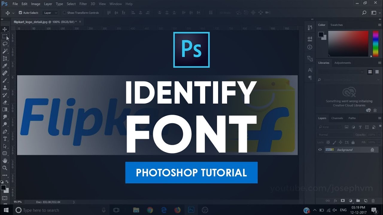 Identify Font Photoshop Tutorial Youtube