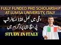 Fully Funded PhD Scholarships in Italy 2025 | LUMSA University | Apply Now | Study in Italy