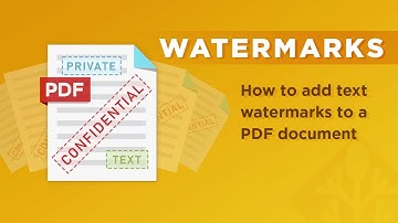 Confidential Watermark: How to add a confidential watermark to a PDF that is permanent