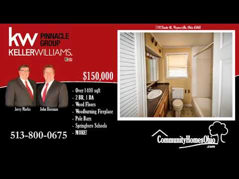 1 Bath Ranch Home for Sale 7792 Route 48, Waynesville, OH home video tour