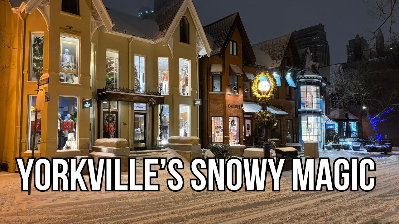 Walking Yorkville During a Boxing Day Snowstorm | 4K 60