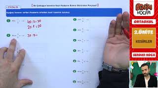 39 5 Sınıf Matematik - 2 Ünite - Bir Çokluğun İstenilen Kesir Kadarını Bulma - Serdar Hoca