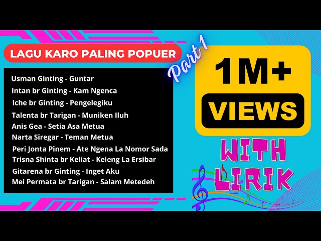 Lagu Karo Populer   1 Juta view ++ class=