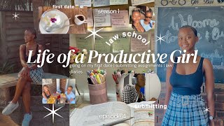 Life of a Productive Girl💗| Law diaries⚖️📚| going on my first date ever!🥂🍽️