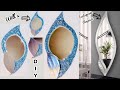 DIY Instagram Request | Glam Leaf Shape Mirror | Blue Crushed Glass | Home Decor On a Budget #2020
